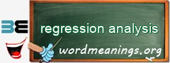 WordMeaning blackboard for regression analysis